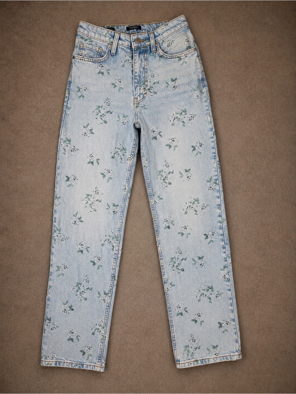 wild fable High Rise Light Blue Floral Jeans - Picture 2 of 8